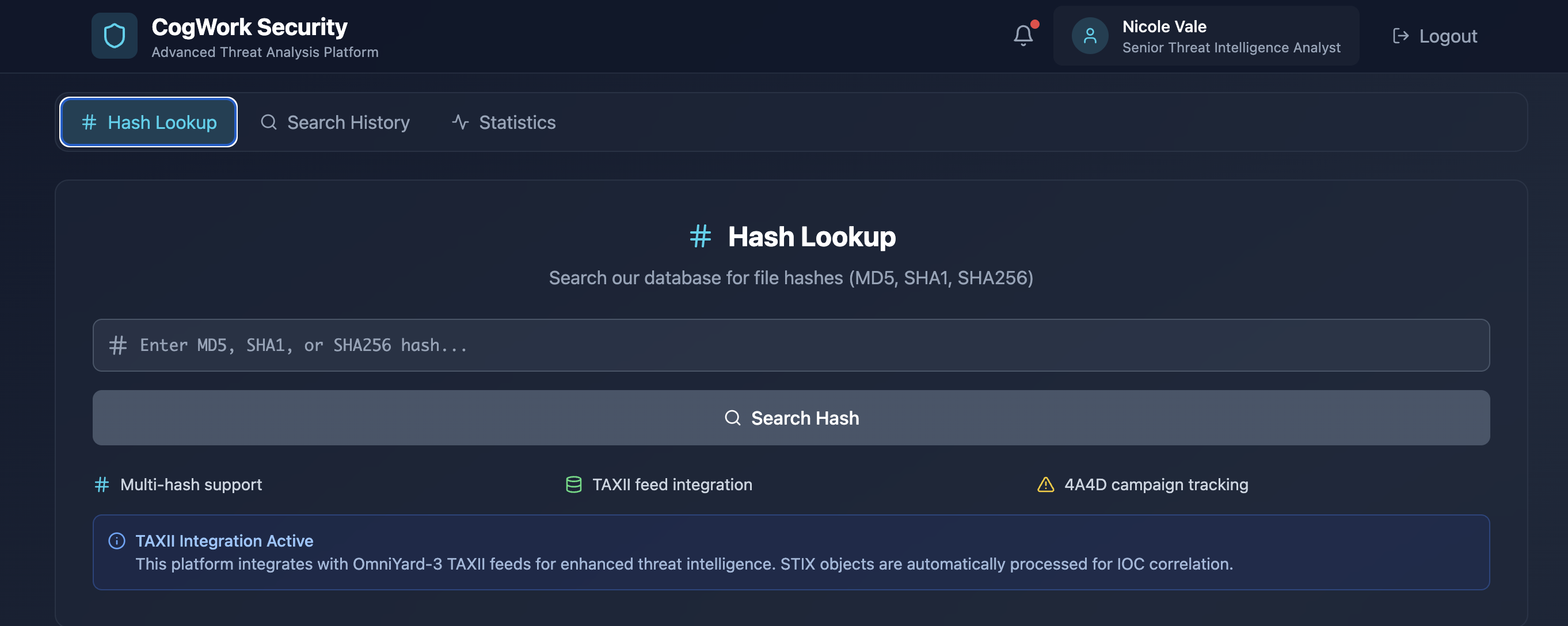 CogWork Security Platform - Threat Intel
