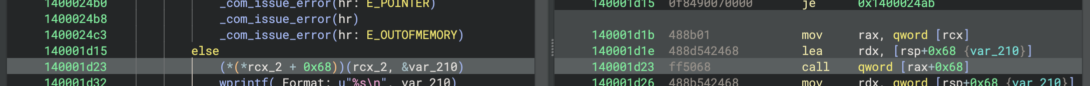 The Payload - First call to Managed Code