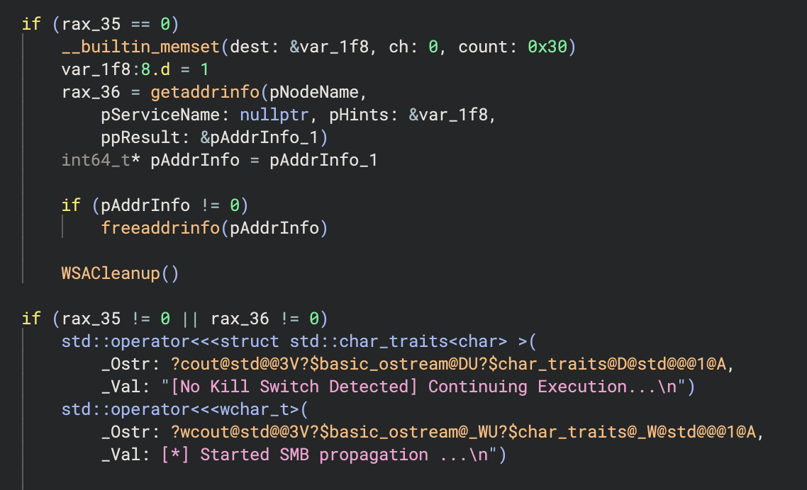 The Payload - Killswitch Domain Resolution