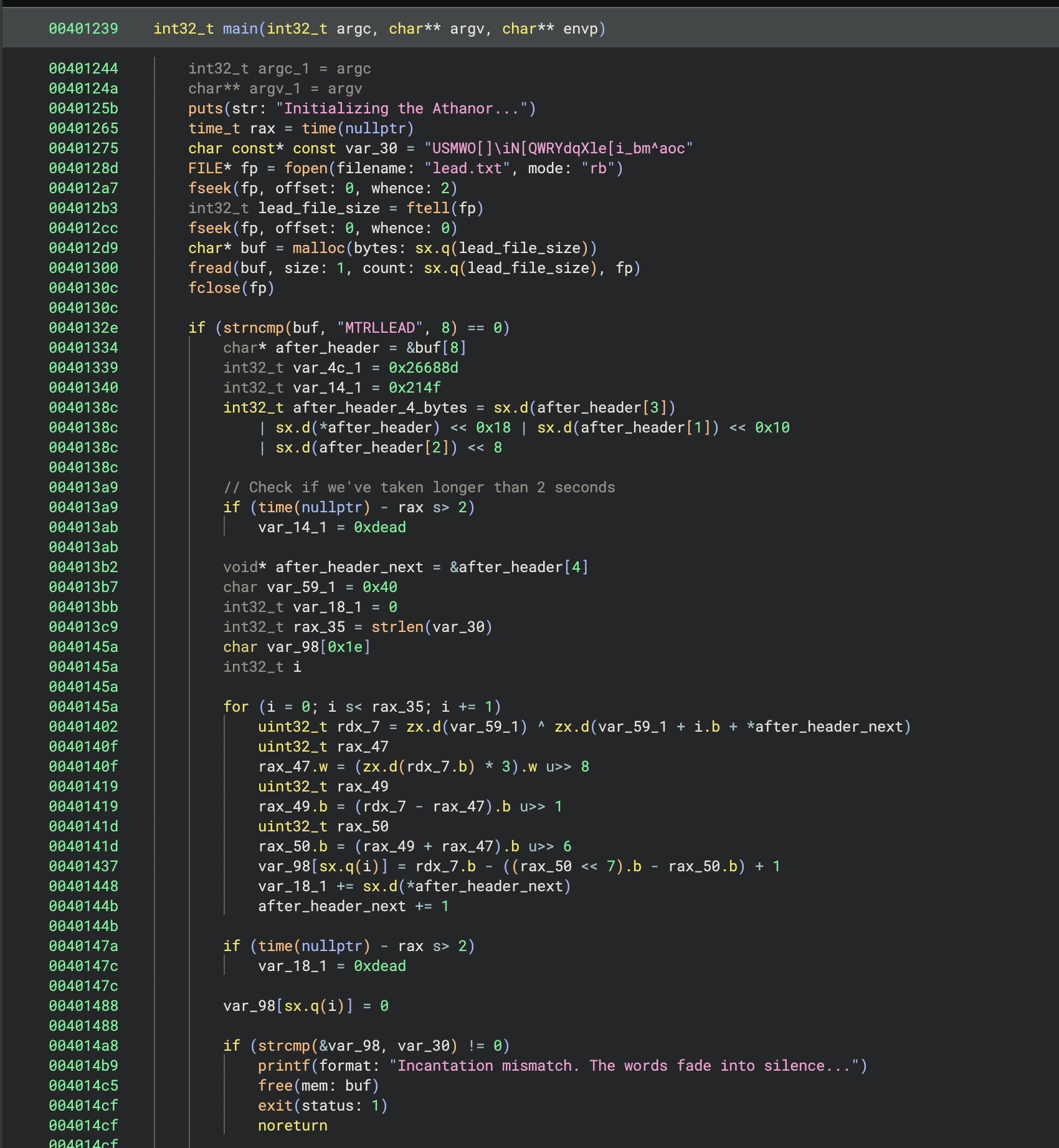Digital Alchemy - `main` function (1)