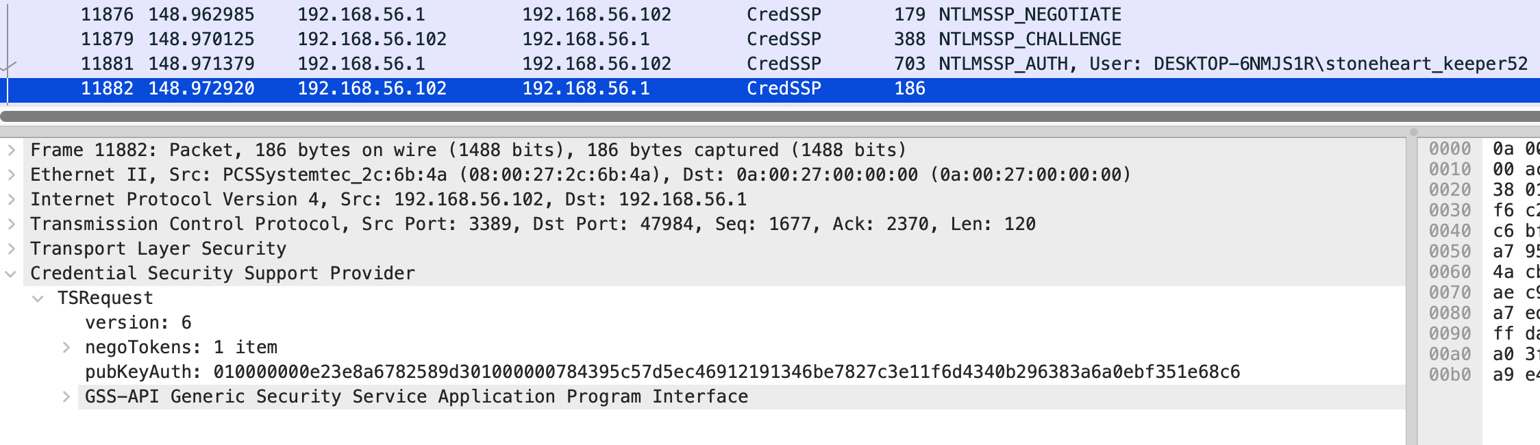 When the Wire Whispered - CredSSP Success Response