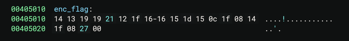 Governor's Mansion - `enc_flag` variable