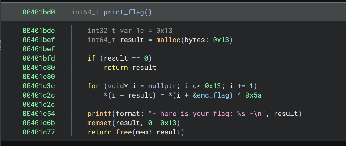 Governor's Mansion - `print_flag` function