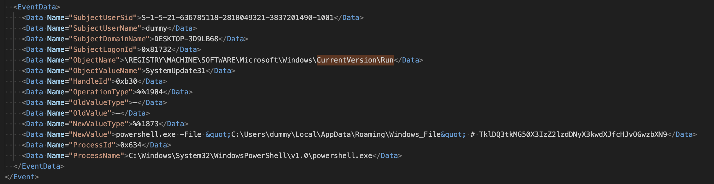 Key Details - Malicious Event
